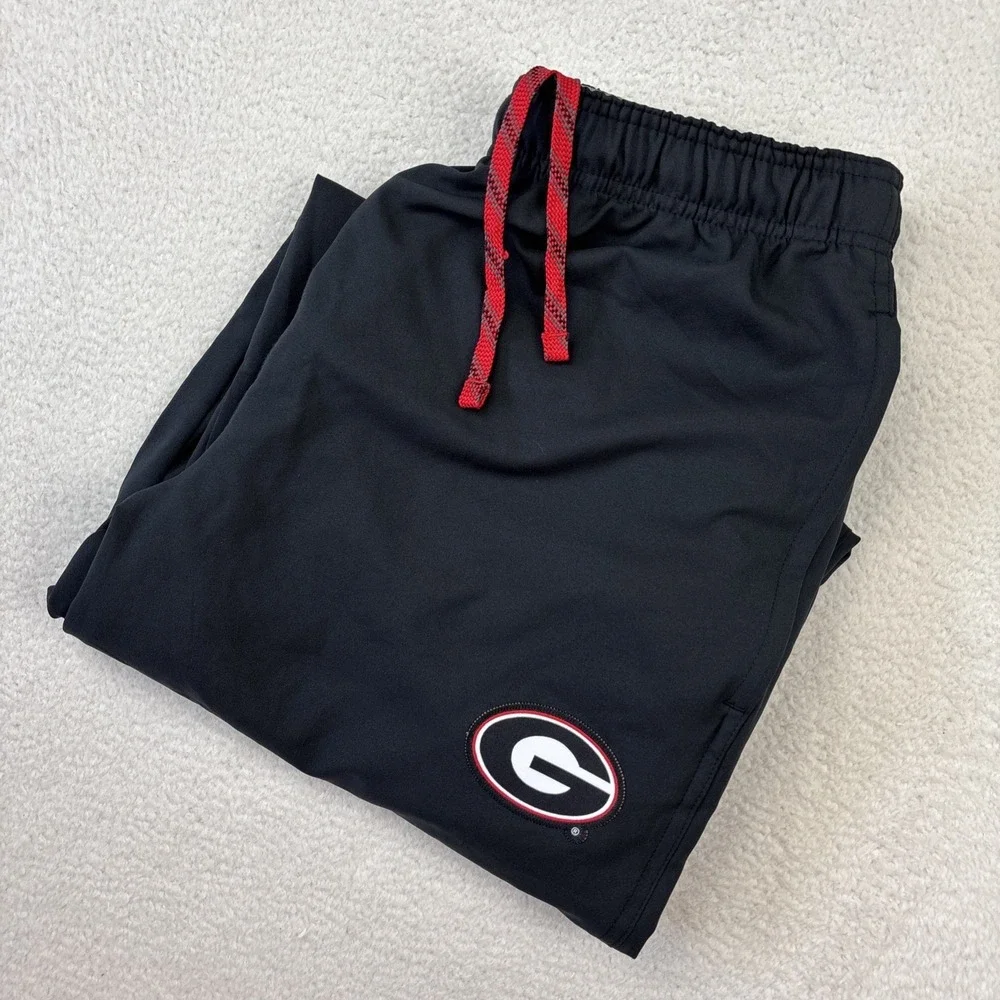 GEORGIA BULLDOGS x NIKE Dri-Fit Track Pants Mens Medium Straight Leg Zip‎ Ankle